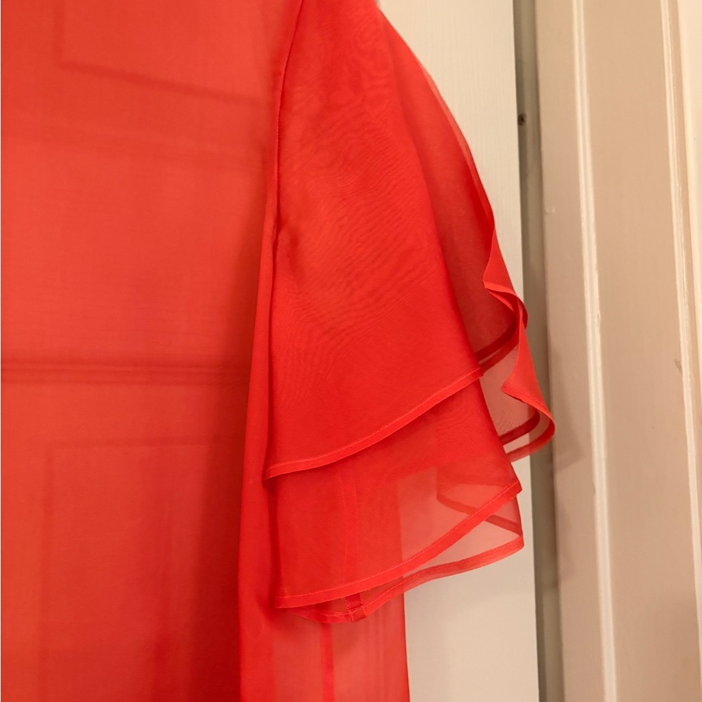 Kamperett Barre Silk Dress – Rust / Terracotta — Medium - Picture 5 of 7